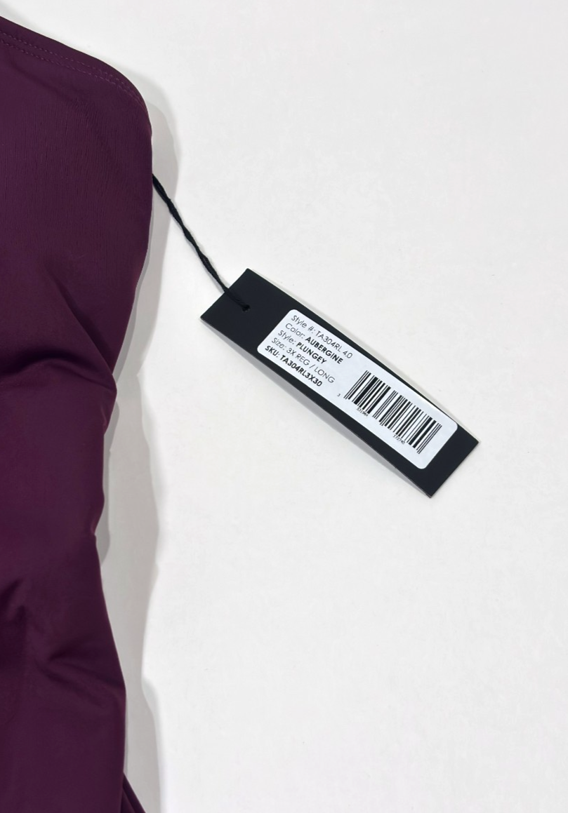 TA3 Plungey Shapewear Swimsuit Aubergine Eggplant Purple - 3X
