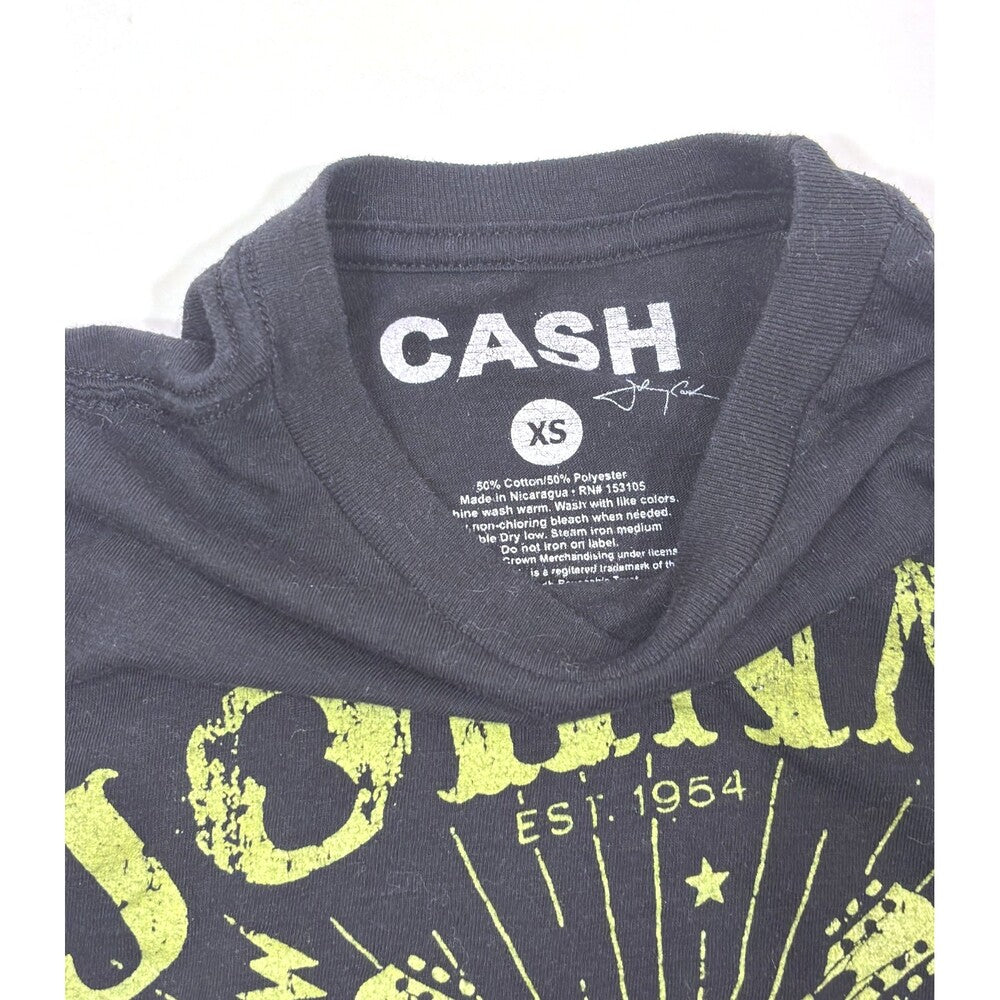 Johnny Cash T-Shirt Short Sleeve Black - XS