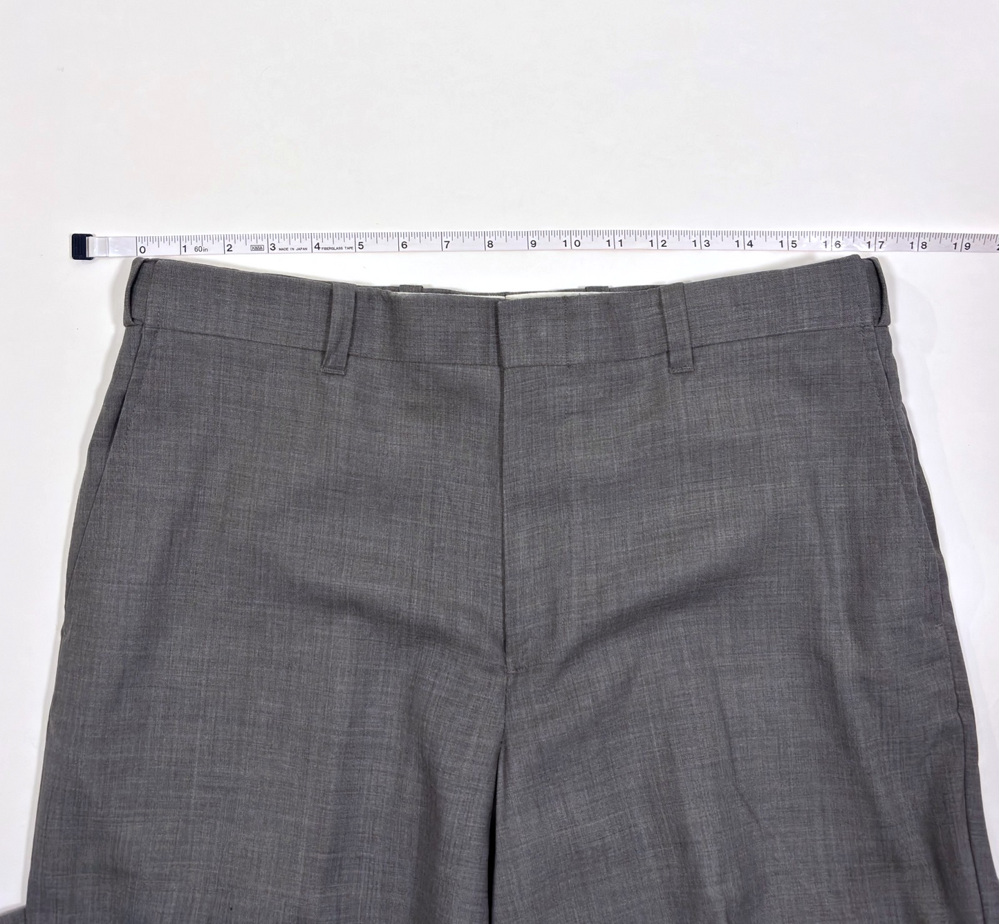 LL Bean Mens Wool Trouser Pants Grey - 34x34