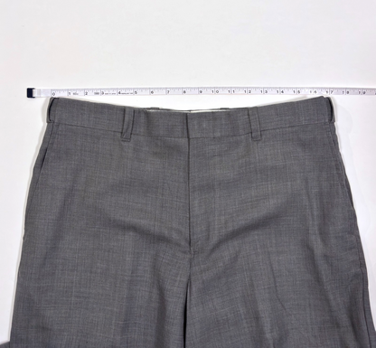 LL Bean Mens Wool Trouser Pants Grey - 34x34