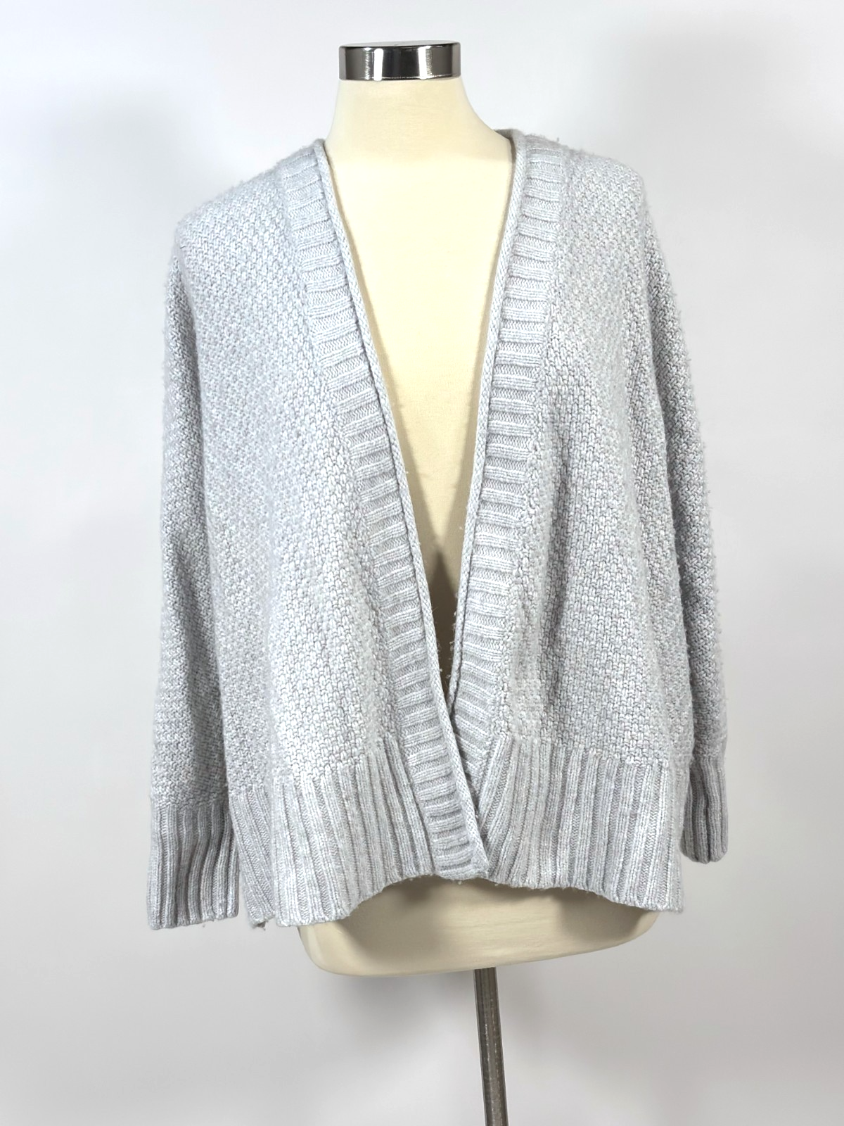Madewell Whitley Open Cardigan Sweater Wool Alpaca Blend Grey - S