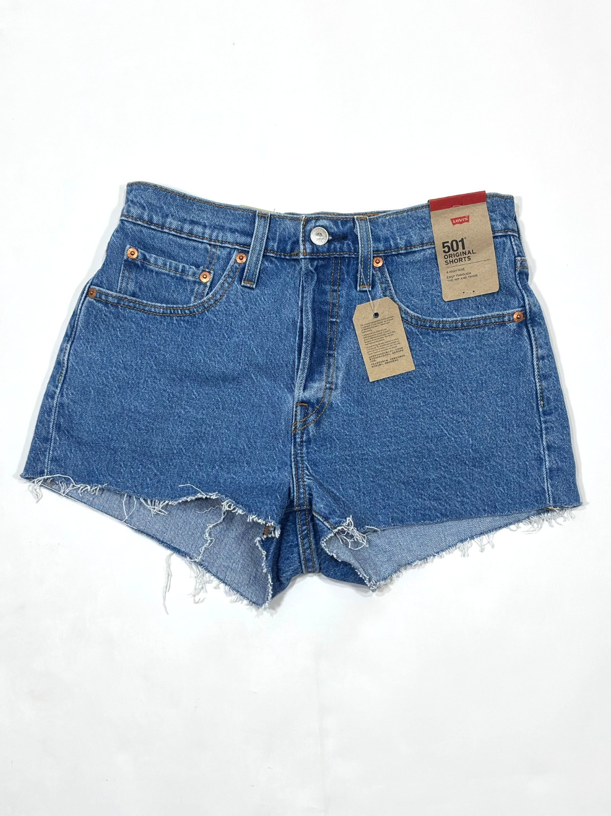 Levi's 501 Cutoff Denim Jean Shorts Medium Wash - 27