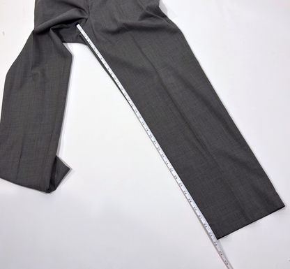LL Bean Mens Wool Trouser Pants Grey - 34x34