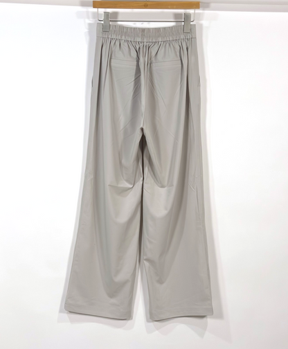 Lou & Grey Wanderweave Wide Leg Stretch Pleated Trouser Pants Grey - XS