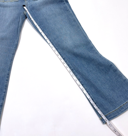 Loft Patch Pocket Kick Crop Jeans High Rise Light Wash - 0/25