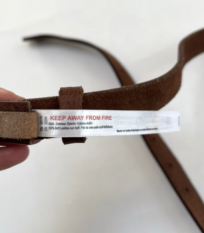 Free People Baby Duke Leather Concho Belt Cognac Brown - Size Small/Medium