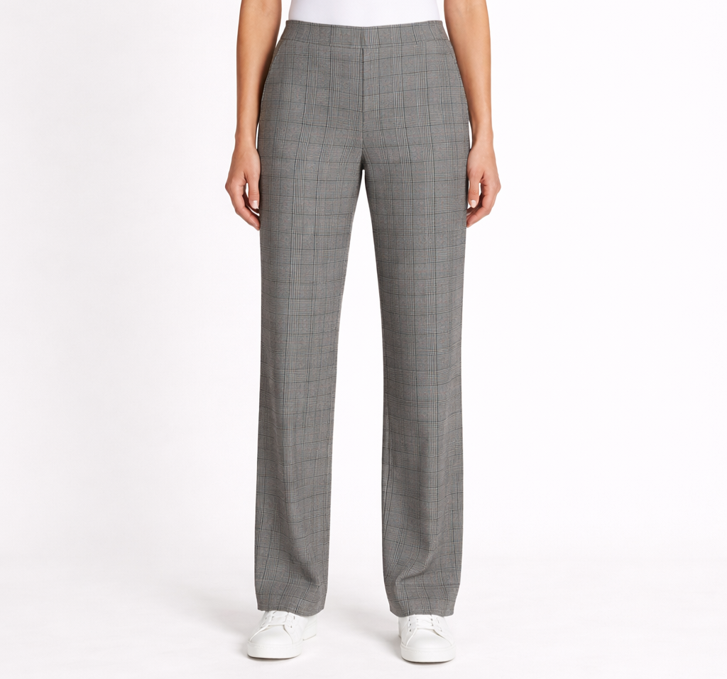 Nine West The Neo Classic Plaid Straight Leg Trouser Pants - 2