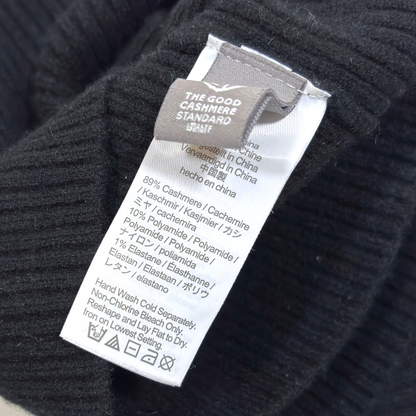 J Crew Cashmere Cropped Sweater Tank Black Ribbed Knit - 2X