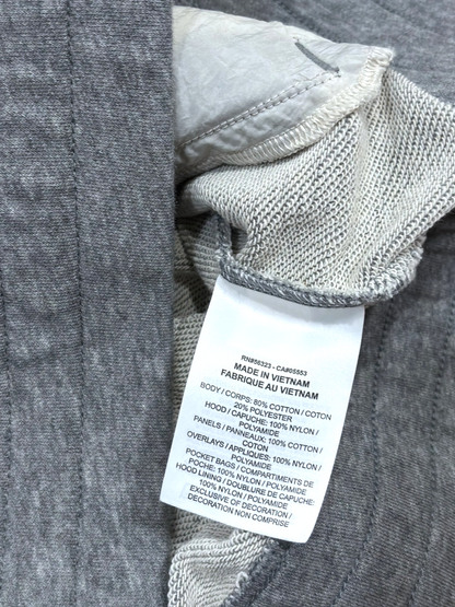 Nike Heritage Full-Zip Hoodie Jacket Carbon Heather Grey Stripe - Youth XL