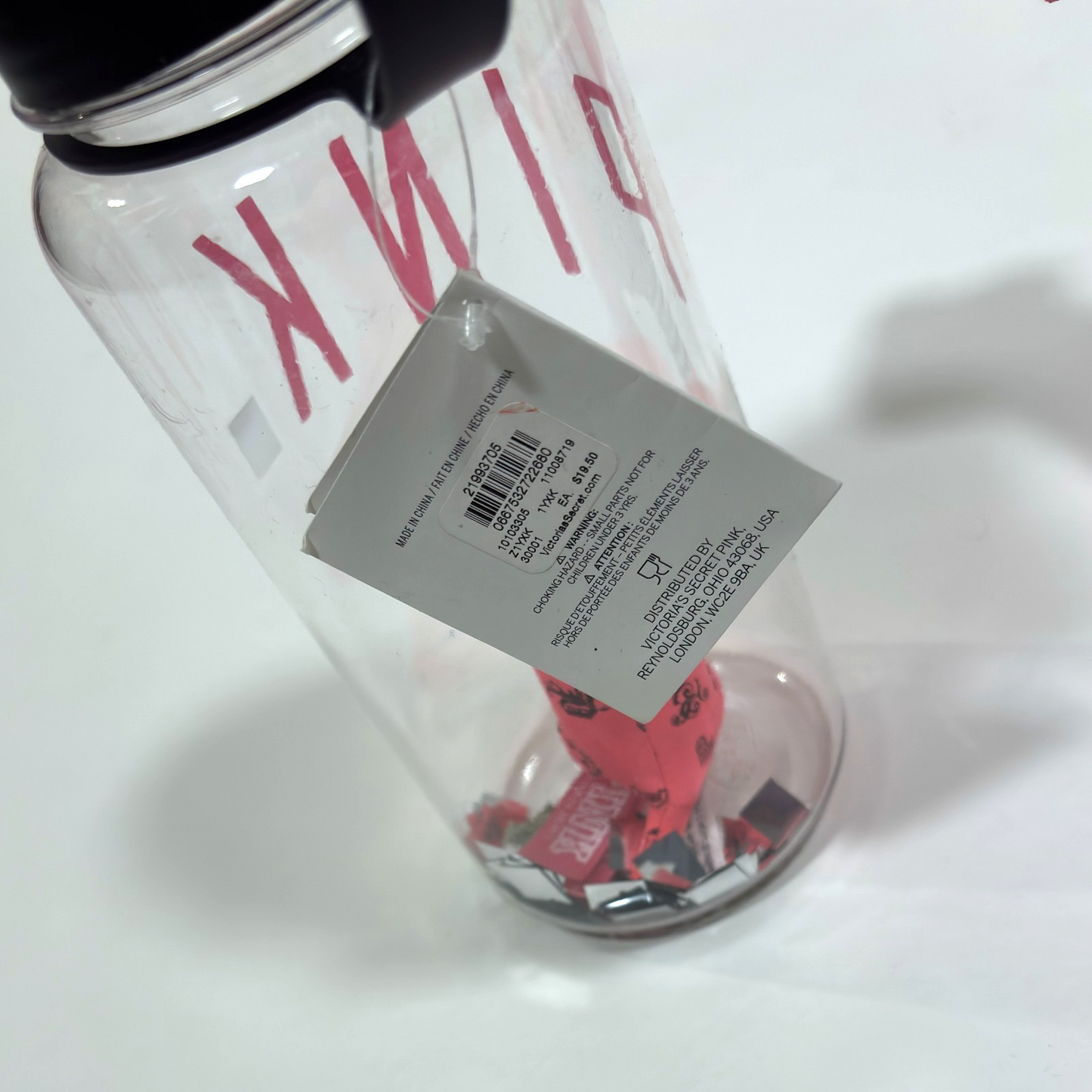 VS Pink Water Bottle & Plush