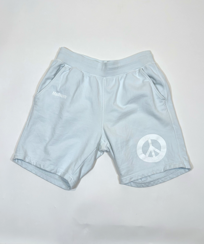 Madhappy Universal Peace Graphic Sweat Shorts Icy Baby Blue - M