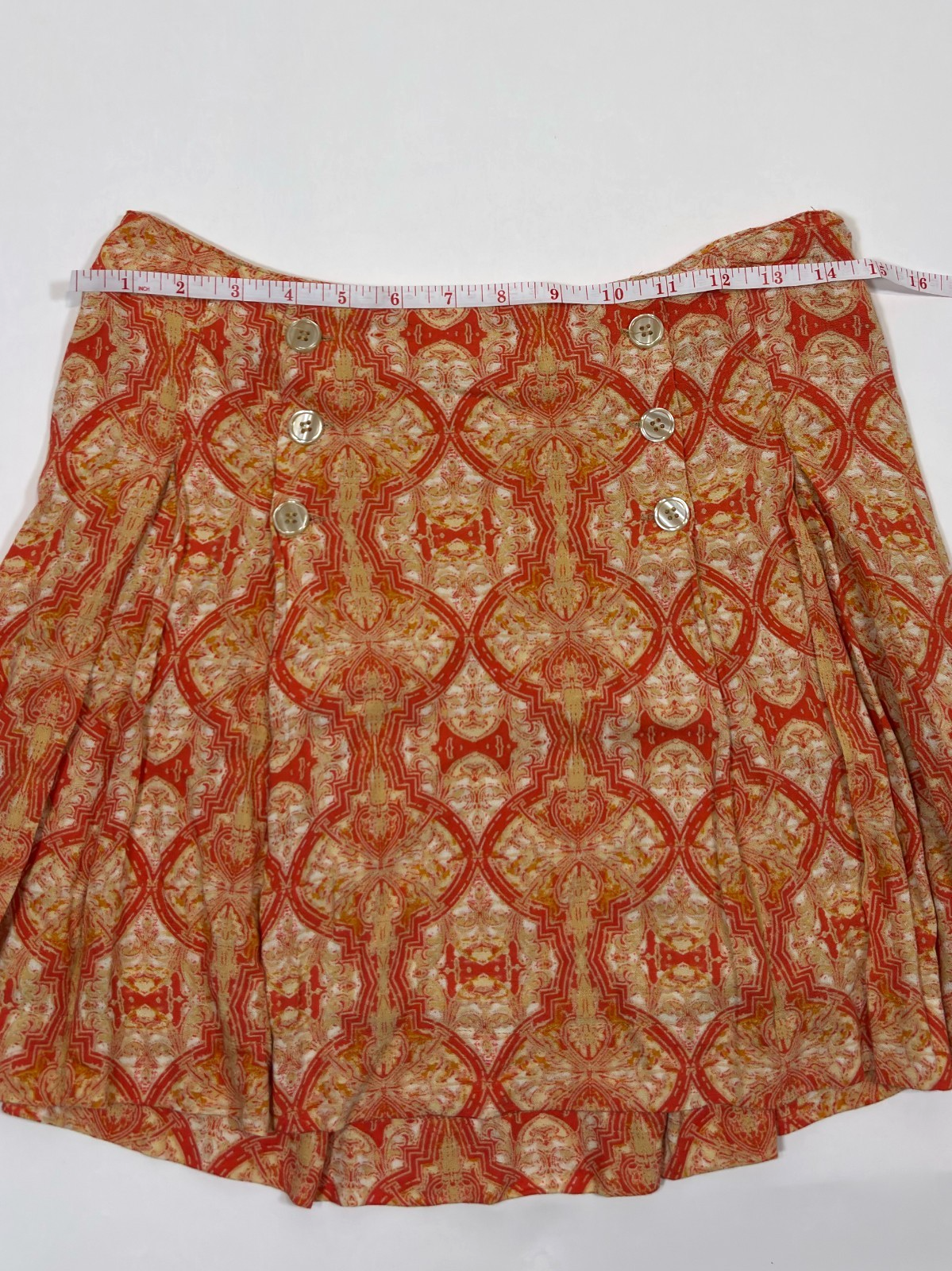 Free People Lover's Lane Mini Skirt Orange Poppy Peach - 4