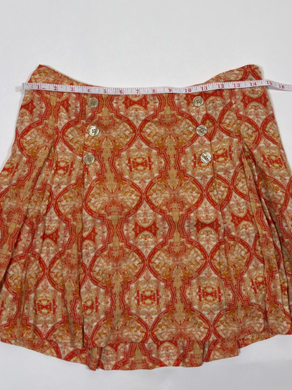 Free People Lover's Lane Mini Skirt Orange Poppy Peach - 4