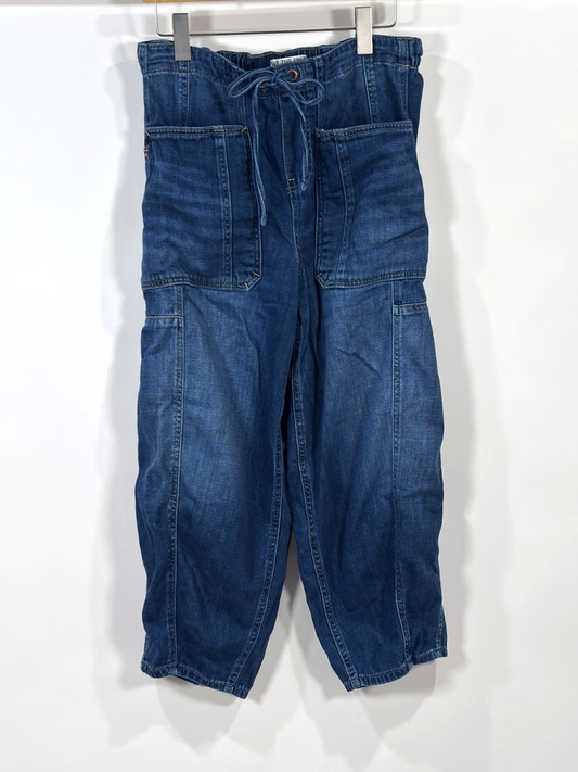 We The Free People Silverton Barrel Jeans Earth Angel - S