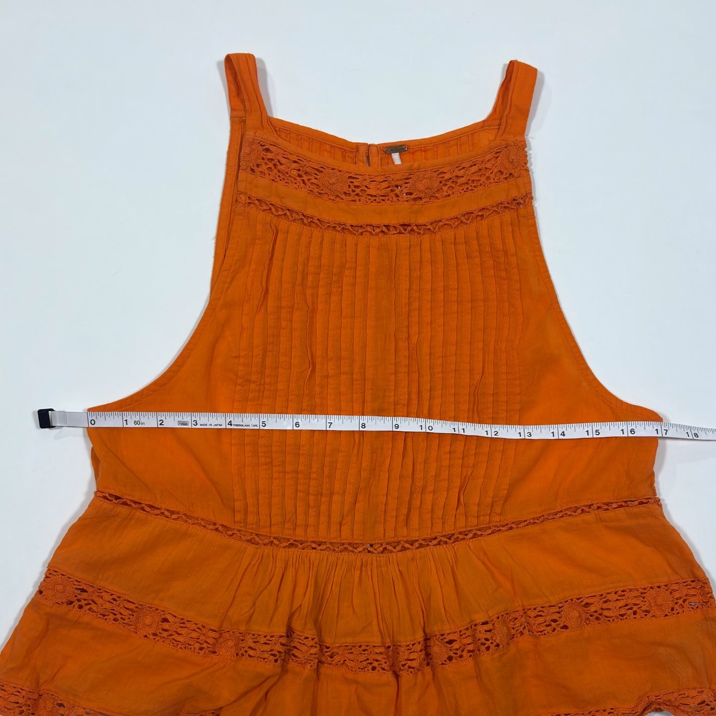 Free People Constant Crush Crochet Tank Top Orange - S