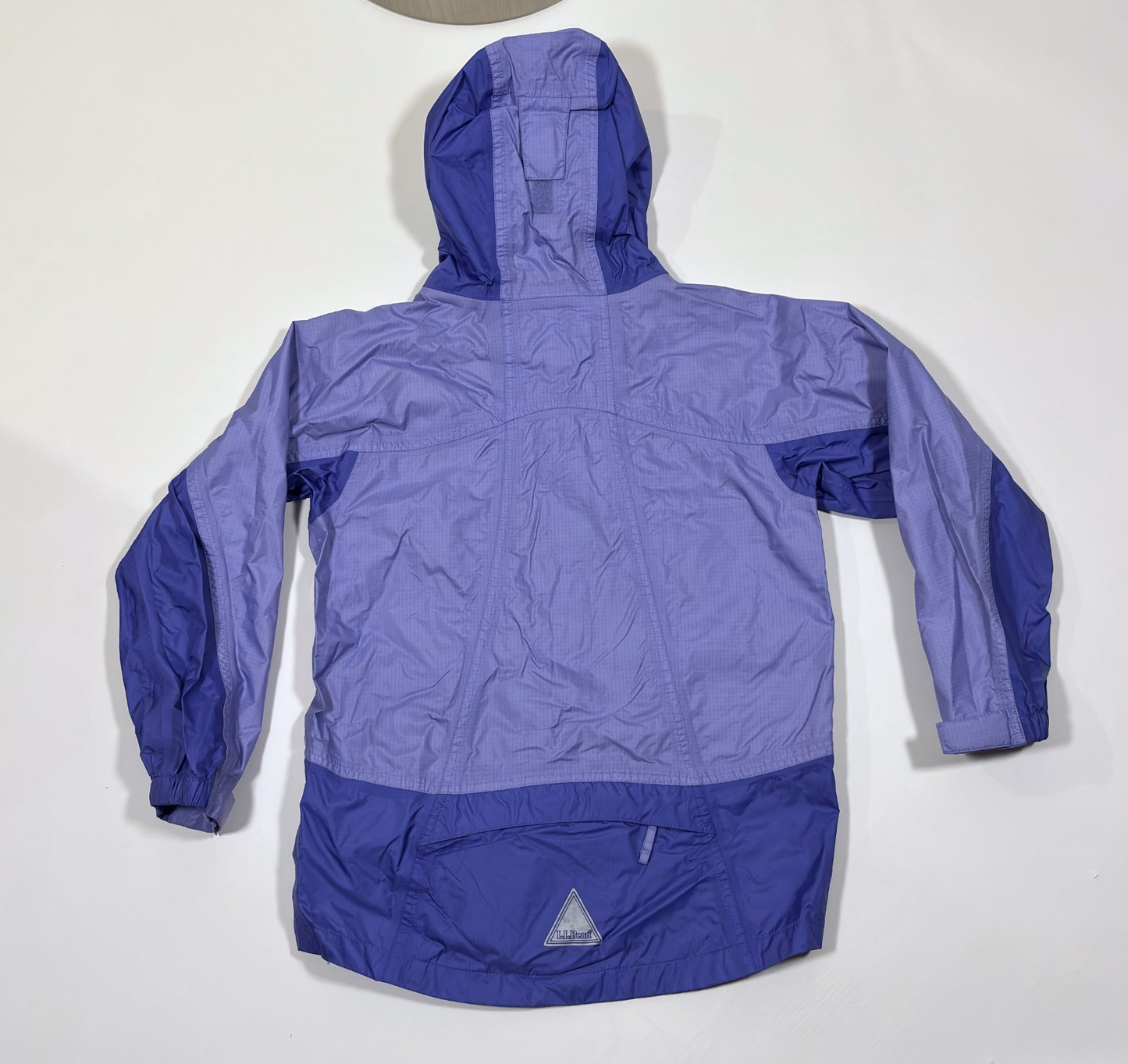 LL Bean Rain Coat Jacket Windbreaker Hoodie Blue - Kids 10-12