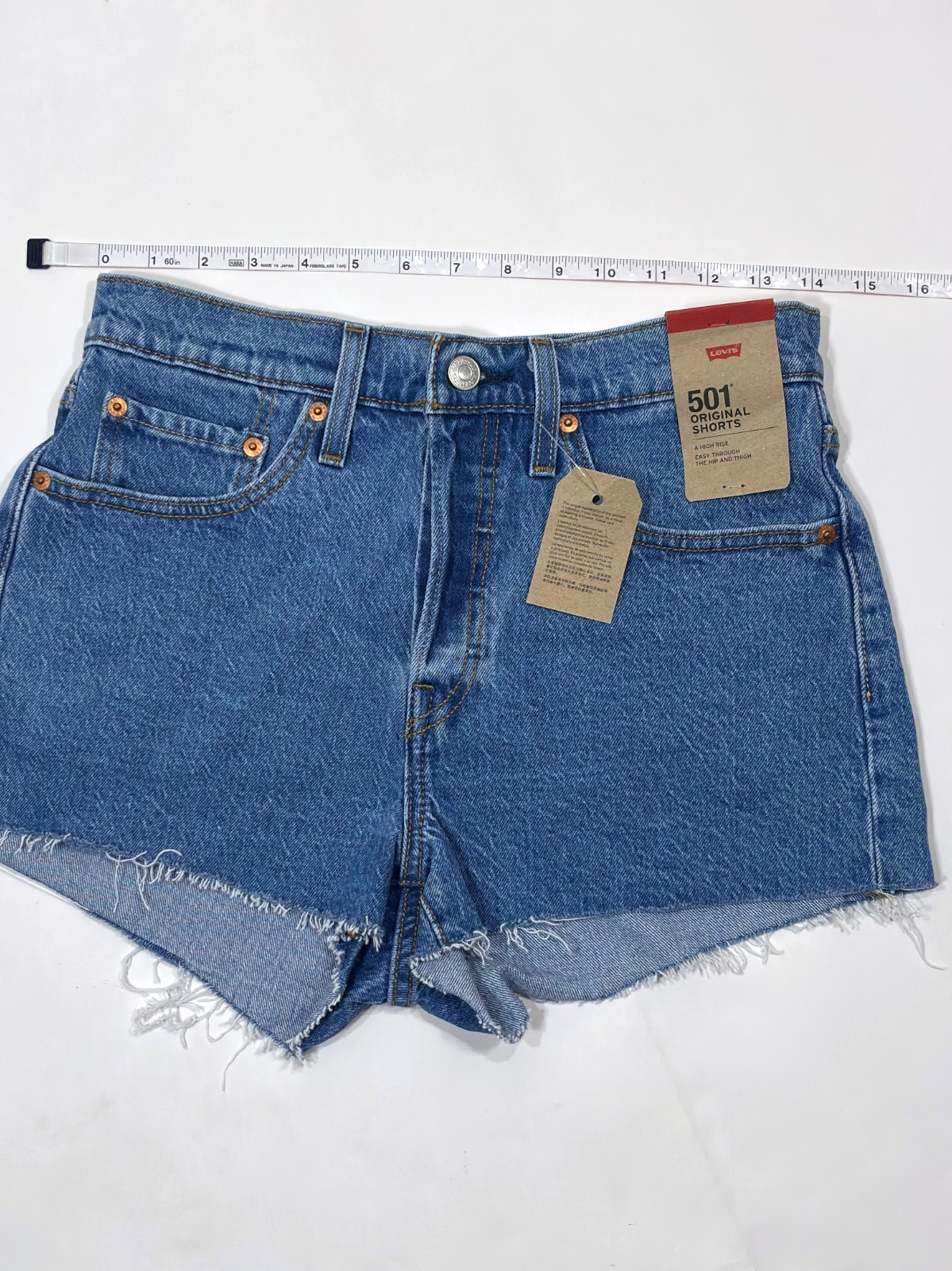 Levi's 501 Cutoff Denim Jean Shorts Medium Wash - 27