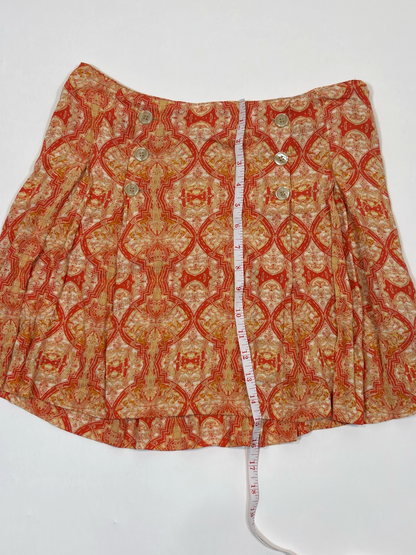Free People Lover's Lane Mini Skirt Orange Poppy Peach - 4
