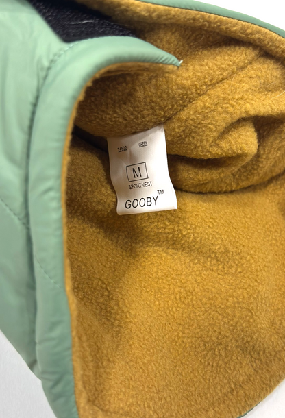 Gooby Sports Dog Vest Sage Green Fleece Lined  - Medium