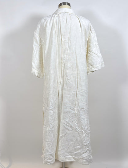 Madewell Lightestspun Gauze Cover-Up Maxi Shirtdress Cream - Large