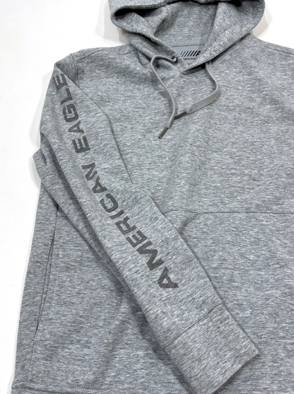 American Eagle AE Heather Grey Hoodie Sweatshirt - Mens XS