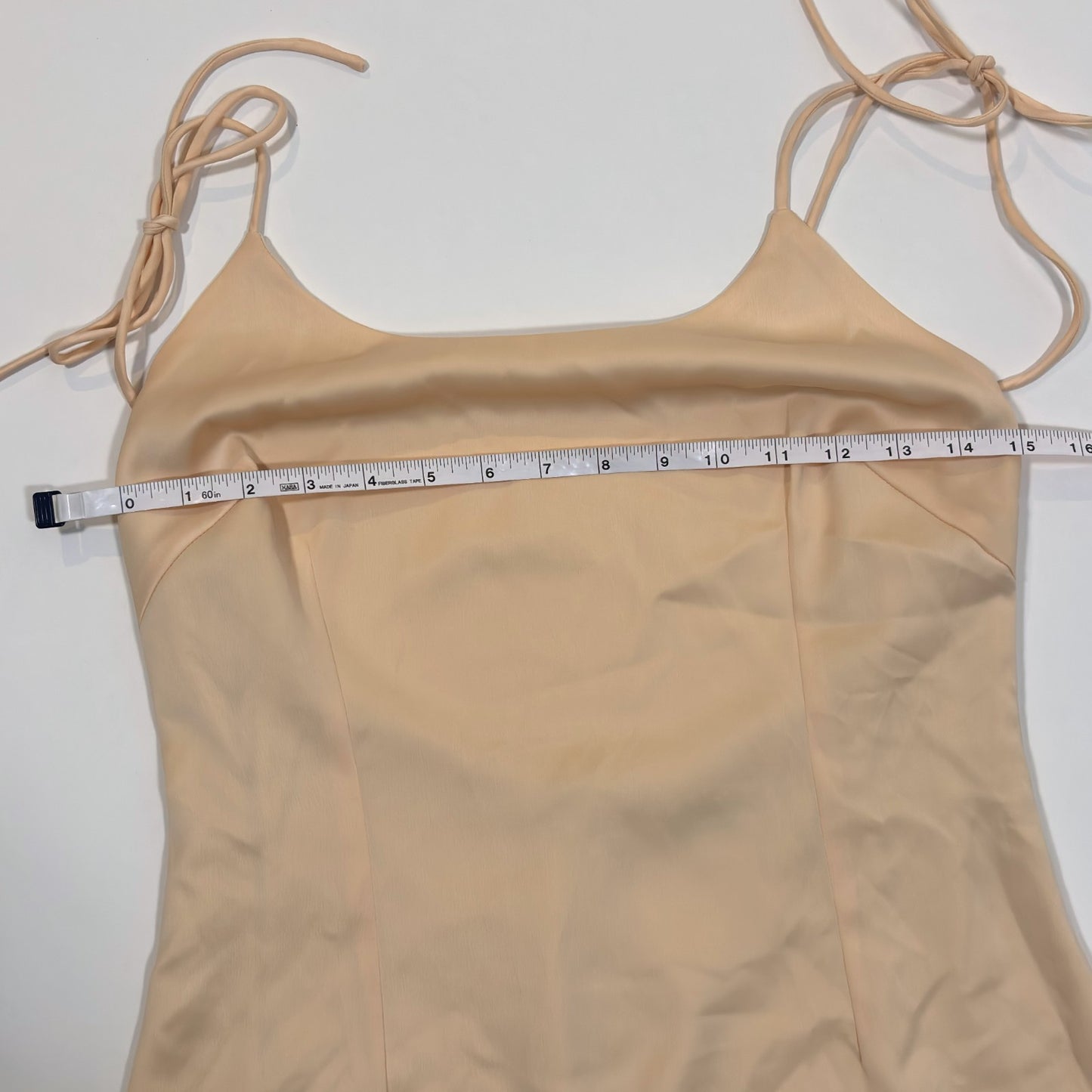 Nasty Gal Slinky Satin Mini Slip Dress Champange Low Back - 6