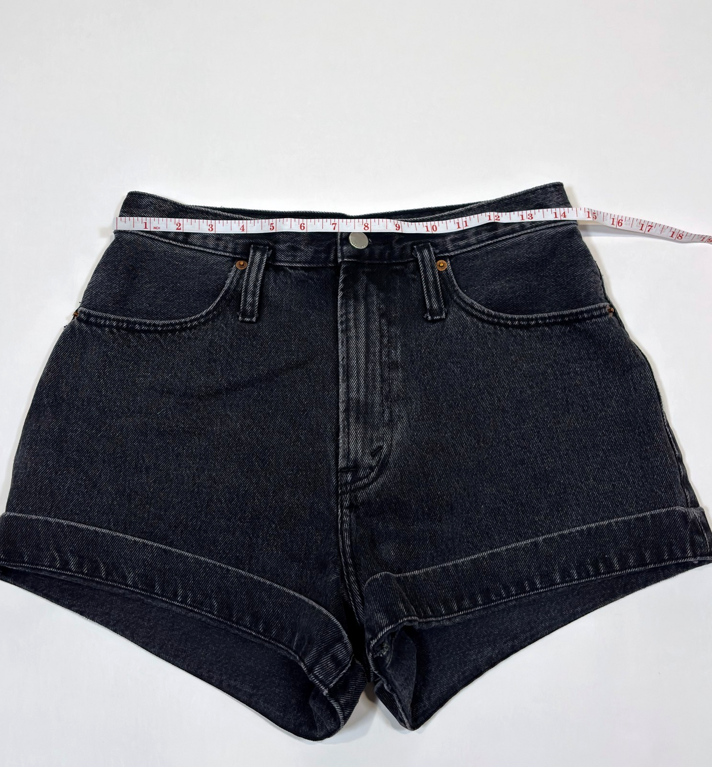 Abercrombie & Fitch Natural Rise Jean Shorts Black Denim - 28 / 6