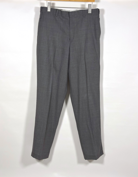 LL Bean Mens Wool Trouser Pants Grey - 34x34
