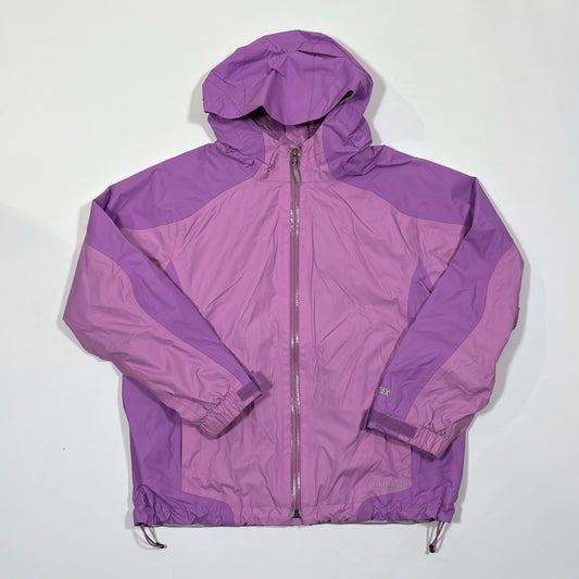 LL Bean Girls Rain Jacket Windbreaker Hoodie Purple - Kids 14-16