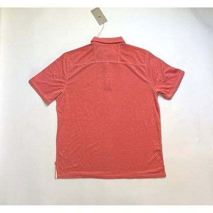 Tommy Bahama Polo Shirt Coral Stripe - L