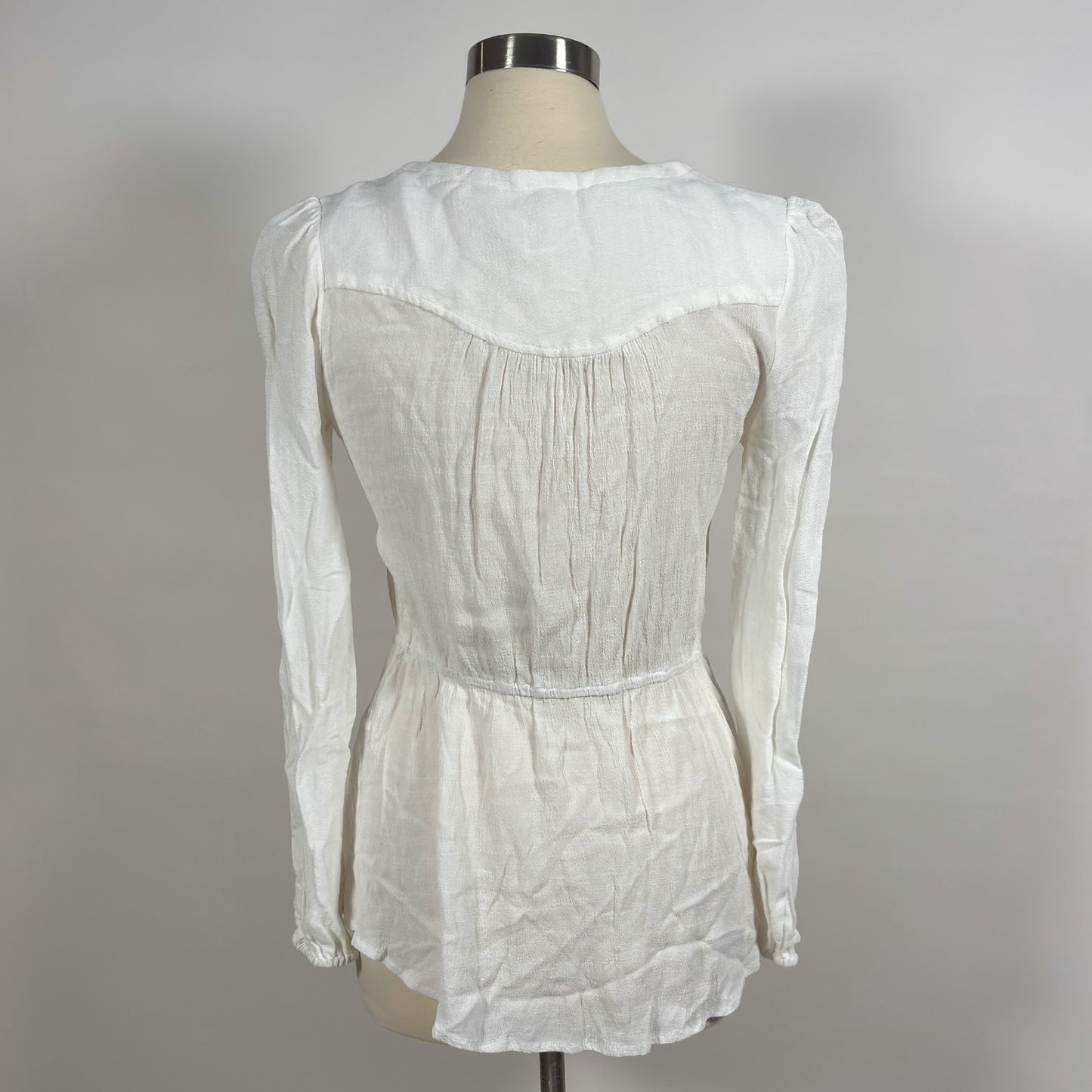 Free People Wildest Moment Lace Up Tunic Blouse White Black - S
