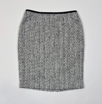 Calvin Klein Tweed Knit Pencil Skirt Black White - 2P