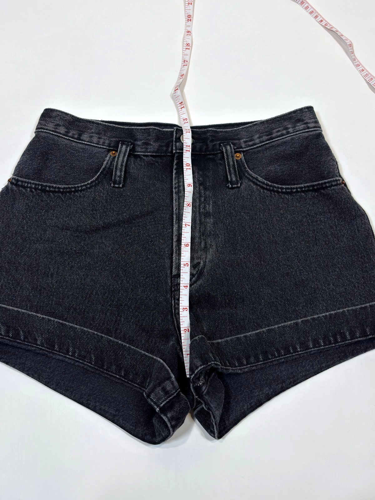Abercrombie & Fitch Natural Rise Jean Shorts Black Denim - 28 / 6