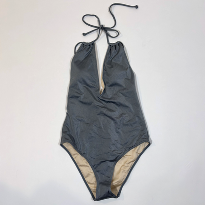 LA Hearts One Piece Swimsuit Dusk Gray Blue NEW - M