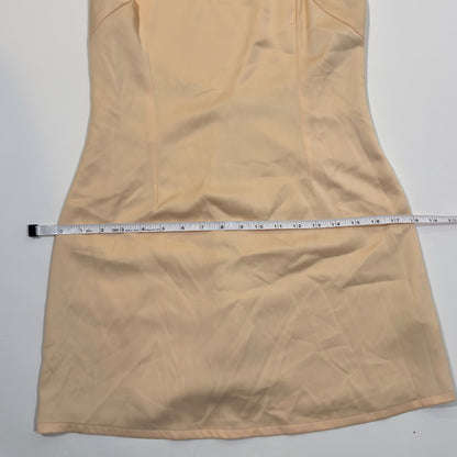 Nasty Gal Slinky Satin Mini Slip Dress Champange Low Back - 6