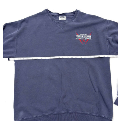Wellborn Musclecar Museum Embroidered Sweatshirt Crewneck Blue - M