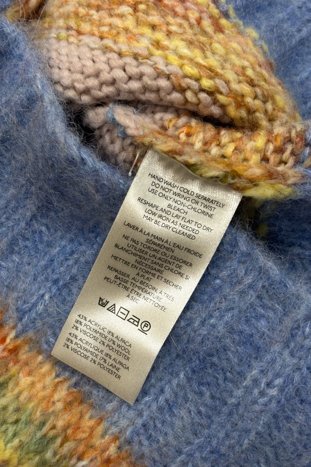Free People Rosetta Knit Vest Pastel Stripe Hooded - S