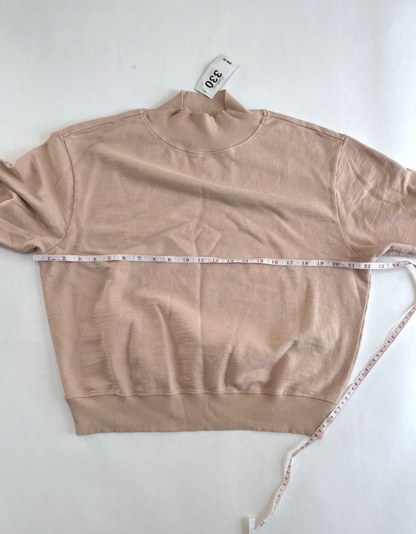 Adriano Goldschmied AG Pullover Mock Neck Sweatshirt Rose Pink - S