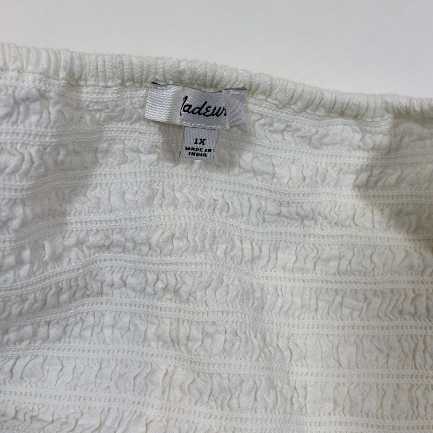 Madewell Rosalie Peplum Tie Strap Tank Top Blouse White Eyelet - 1X