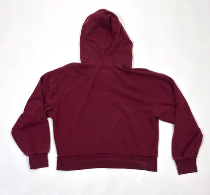 Gap Full Zip Up Hoodie Sweatshirt Deep Burgundy Maroon - S