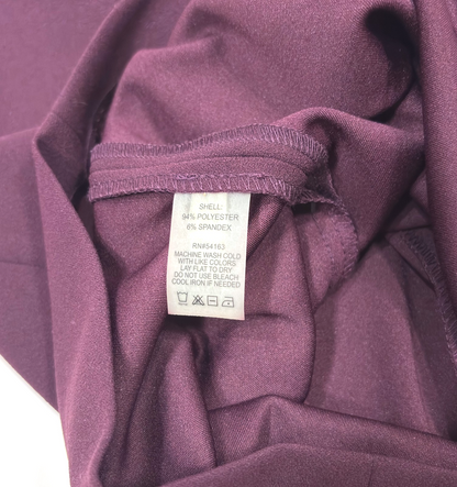 Calvin Klein Bell Sleeve Sheath Pencil Dress 3/4 Sleeve Plum Purple - 2P