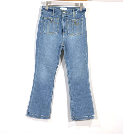 Loft Patch Pocket Kick Crop Jeans High Rise Light Wash - 0/25