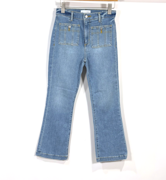 Loft Patch Pocket Kick Crop Jeans High Rise Light Wash - 0/25