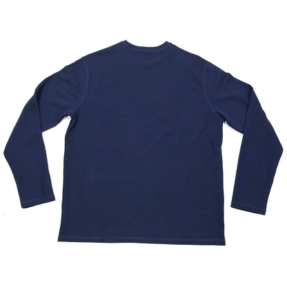 Banana Republic Waffle Knit Navy Long Sleeve Shirt - L