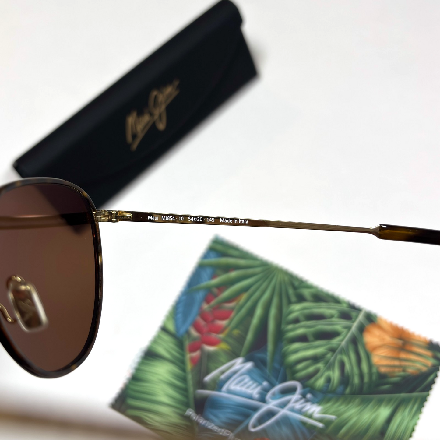 Maui Jim Noni Polarized Aviator Sunglasses Tortoise with Gold