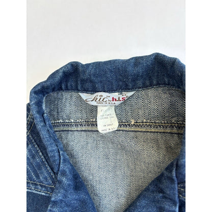 Vintage Sunset Blues Chic Denim Button Up Vest Dark Wash - L
