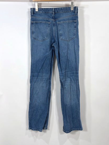 Zara Straight Leg Full Length Jeans Medium Wash - 6