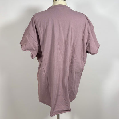 Pebby Forevee Basics Side Slit Short Sleeve Crewneck Tee Purple - XL