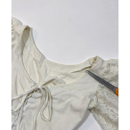 Betsy Johnson Lace Dress White Vintage Punk Label - Small