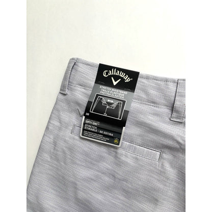 Callaway Golf Shorts Gray Opti-Dri Elastic Waist NWT - Size 38 / 9 Inch